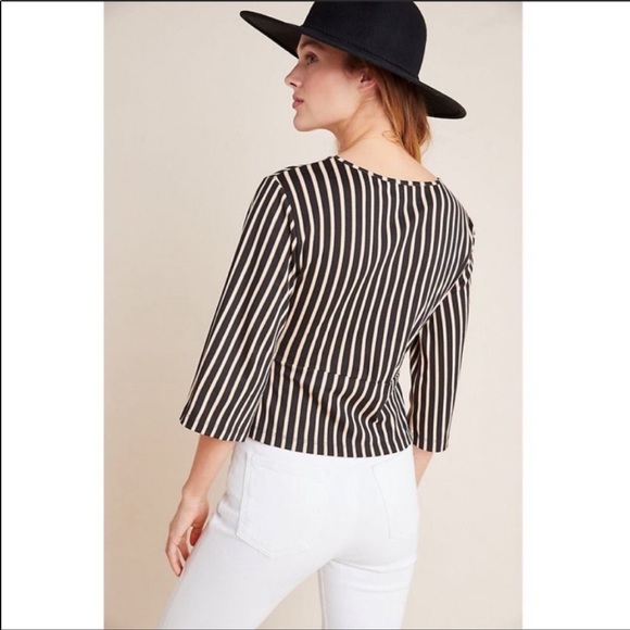 Scotch & Soda Vertical Striped Wide Minimalist Sleeves Top Sz XS - Picture 4 of 6